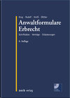 Buchcover Anwaltformulare Erbrecht