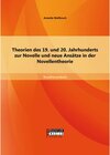 Buchcover Theorien des 19. und 20. Jahrhunderts zur Novelle und neue Ansätze in der Novellentheorie