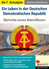 Buchcover Ein Leben in der Deutschen Demokratischen Republik