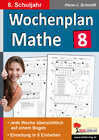 Buchcover Wochenplan Mathe / Klasse 8