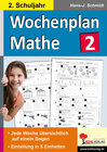Buchcover Wochenplan Mathe / Klasse 2