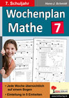 Buchcover Wochenplan Mathe / Klasse 7