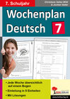 Buchcover Wochenplan Deutsch / Klasse 7