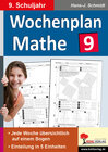 Buchcover Wochenplan Mathe / Klasse 9