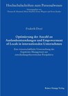 Buchcover Optimierung der Anzahl an Auslandsentsendungen und Empowerment of Locals in internationalen Unternehmen