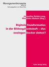 Buchcover Digitale Transformation in der Bildungslandschaft – den analogen Stecker ziehen?