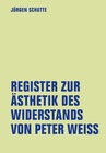 Buchcover Register zur Ästhetik des Widerstands von Peter Weiss
