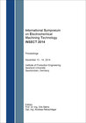 Buchcover International Symposium on Electrochemical Machining Technology INSECT 2014