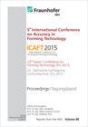 Buchcover 5th International Conference on Accuracy in Forming Technology