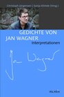 Buchcover Gedichte von Jan Wagner