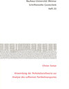 Buchcover Anwendung der Perkolationstheorie zur Analyse des suffosiven Partikeltransportes