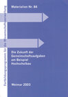 Buchcover Die Zukunft der Gemeinschaftsaufgaben am Beispiel Hochschulbau