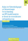 Buchcover Analyse der Rahmenbedingungen und Voraussetzungen für die Anwendung von ÖPP-Geschäftsmodellen im Bereich der innerstädti