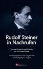 Buchcover Rudolf Steiner in Nachrufen