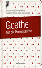 Buchcover Goethe für die Hosentasche