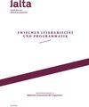 Buchcover Zwischen Literarizität und Programmatik – Jüdische Literaturen der Gegenwart