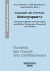 Buchcover Deutsch als fremde Bildungssprache