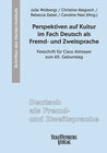 Buchcover Perspektiven auf Kultur im Fach Deutsch als Fremd- und Zweitsprache