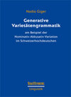 Buchcover Generative Varietätengrammatik
