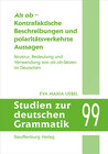 Buchcover Als ob – Kontrafaktische Beschreibungen und polaritätsverkehrte Aussagen