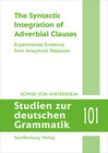 Buchcover The Syntactic Integration of Adverbial Clauses