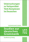 Buchcover Untersuchungen zu Verbpartikel-Verb-Komplexen im Deutschen