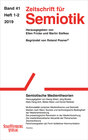 Buchcover Zeitschrift für Semiotik / Semiotische Medientheorien