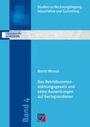 Buchcover Das Betriebsrentenstärkungsgesetz und seine Auswirkungen auf Geringverdiener