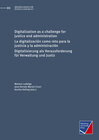 Buchcover Digitalization as a challenge for justice and administration