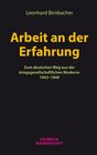 Buchcover Arbeit an der Erfahrung