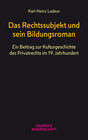 Buchcover Das Rechtssubjekt und sein Bildungsroman