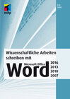 Buchcover Wissenschaftliche Arbeiten schreiben mit Microsoft Office Word 2016, 2013, 2010, 2007