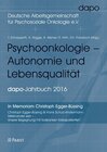 Buchcover Psychoonkologie – Autonomie und Lebensqualität