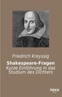 Buchcover Shakespeare-Fragen. Friedrich Kreyssig