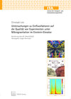 Buchcover Untersuchungen zu Einflussfaktoren auf die Qualität von Experimenten unter Mikrogravitation im Einstein-Elevator
