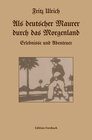 Buchcover Als deutscher Maurer durch das Morgenland