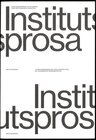 Buchcover Institutsprosa