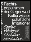 Buchcover Rechtspopulismen der Gegenwart