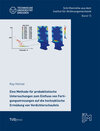 Buchcover Eine Methode für probabilistische Untersuchungen zum Einfluss von Fertigungsstreuungen auf die hochzyklische Ermüdung vo