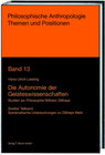 Buchcover Die Autonomie der Geisteswissenschaften