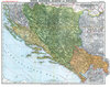 Buchcover Historische Karte: BOSNIEN, HERZEGOWINA, MONTENEGRO und DALMATIEN 1913 [gerollt]