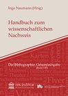Buchcover Handbuch zum wissenschaftlichen Nachweis