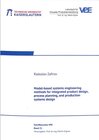 Buchcover Model-based systems engineering methods for integrated product design, process planning, and production systems design