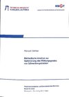 Buchcover Methodische Ansätze zur Optimierung des Wirkungsgrades von Schneckengetrieben