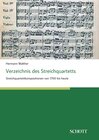 Buchcover Verzeichnis des Streichquartetts