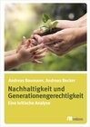 Buchcover Nachhaltigkeit und Generationengerechtigkeit