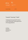 Buchcover Towards “greening” trade?