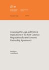 Buchcover Assessing the legal and political implications of the post-Cotonou negotiations for the Economic Partnership Agreements