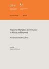 Buchcover Regional migration governance in Africa and beyond