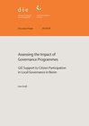 Buchcover Assessing the impact of governance programmes